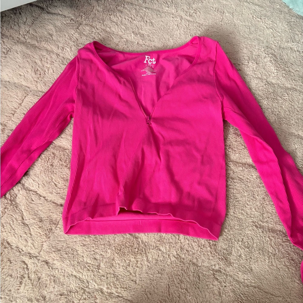 F21 Hot Pink Long Sleeve Top